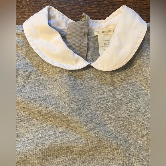 Crewcuts, J.Crew girls dress, size 10. Gray with white Peter Pan collar. - Picture 2 of 5